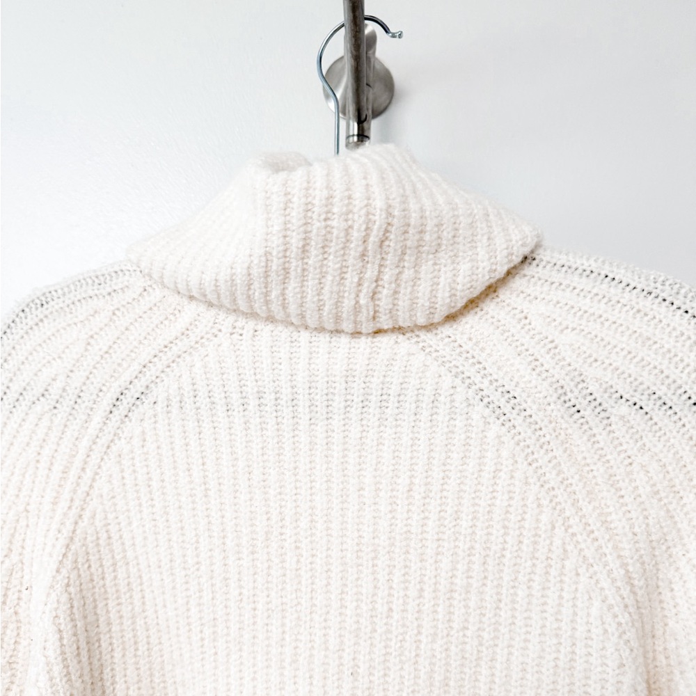 Madewell Fall Winter Chic Mercer Turtleneck Sweater Coziest Yarn Antique Cream - Picture 6 of 13